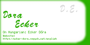 dora ecker business card